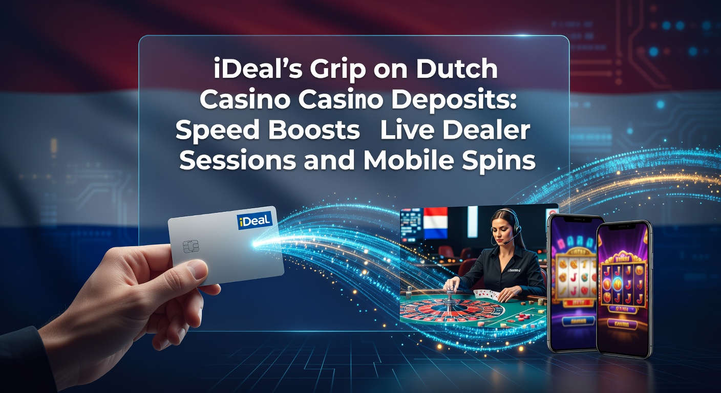 Grafik zeigt iDEAL-Zahlungsfluss in einem niederländischen Online-Casino mit schnellen Transaktionen für Live-Spiele und Slots