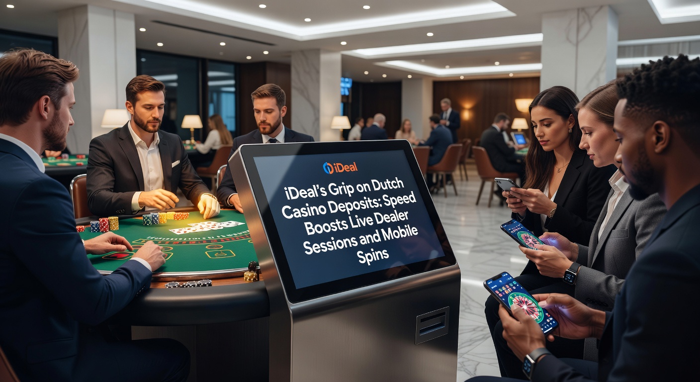 Screenshot einer iDEAL-Transaktion in einem Mobile-Casino-App während eines Live-Blackjack-Spiels, mit Bestätigung in Sekunden